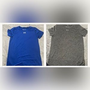 2 ladies Under Armour heat gear shirts  small